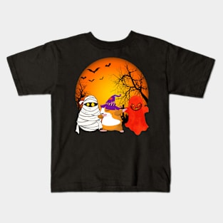 Guinea Pig Halloween Pumpkin (8) Kids T-Shirt